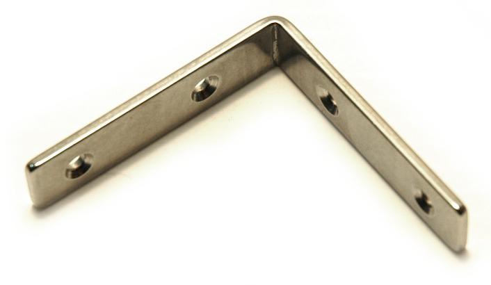 OEM Stamping Stainless Steel Angle Corner Shelf L Bracket
