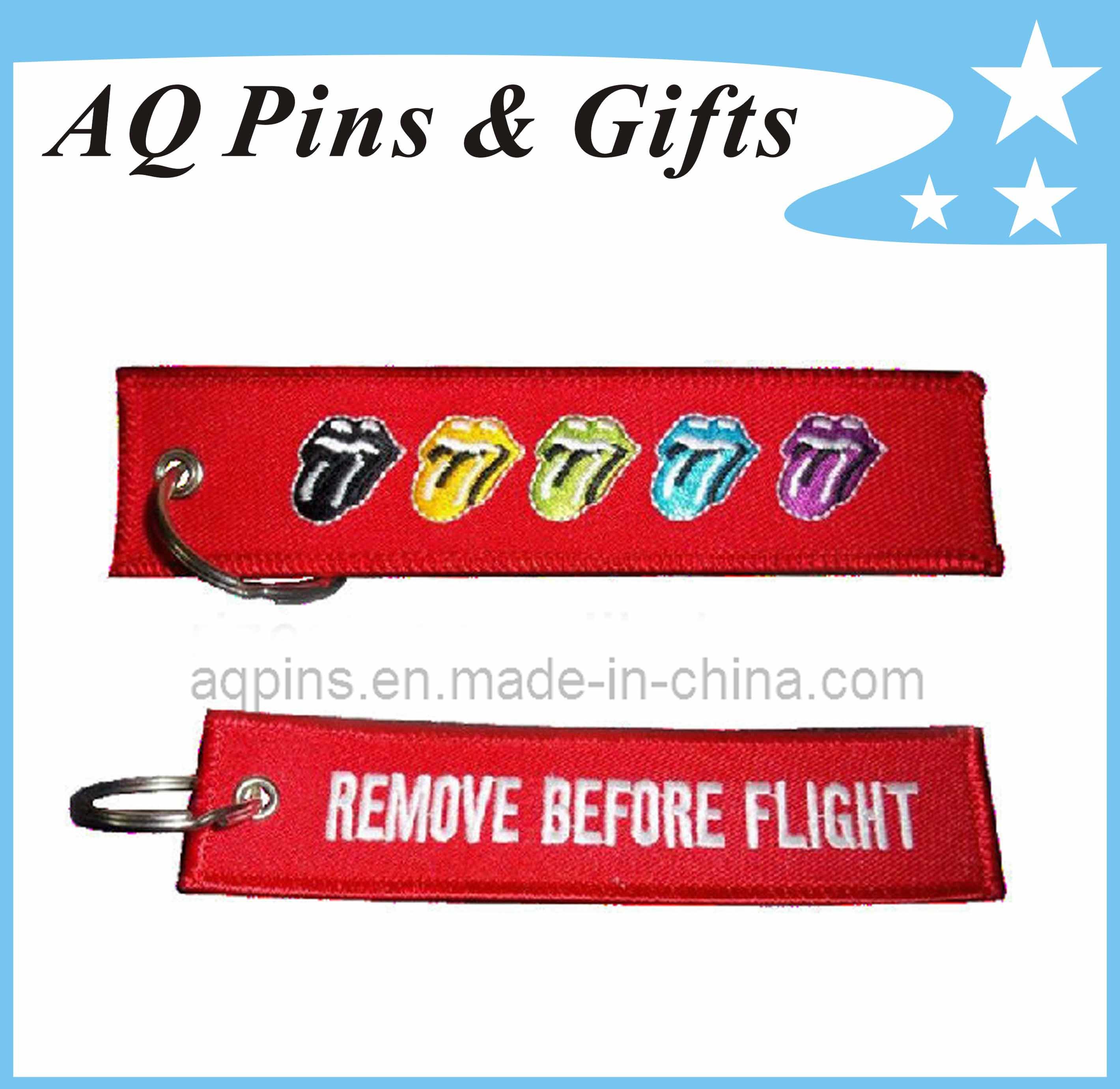 Custom Double Sided Embroidery Patch Key Chain