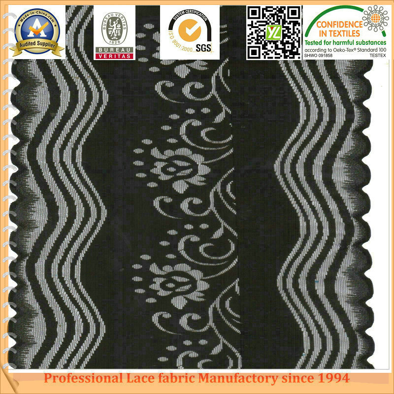 Cheap Black High Elastic Eyelet Knitting Lace and Decorative Lace