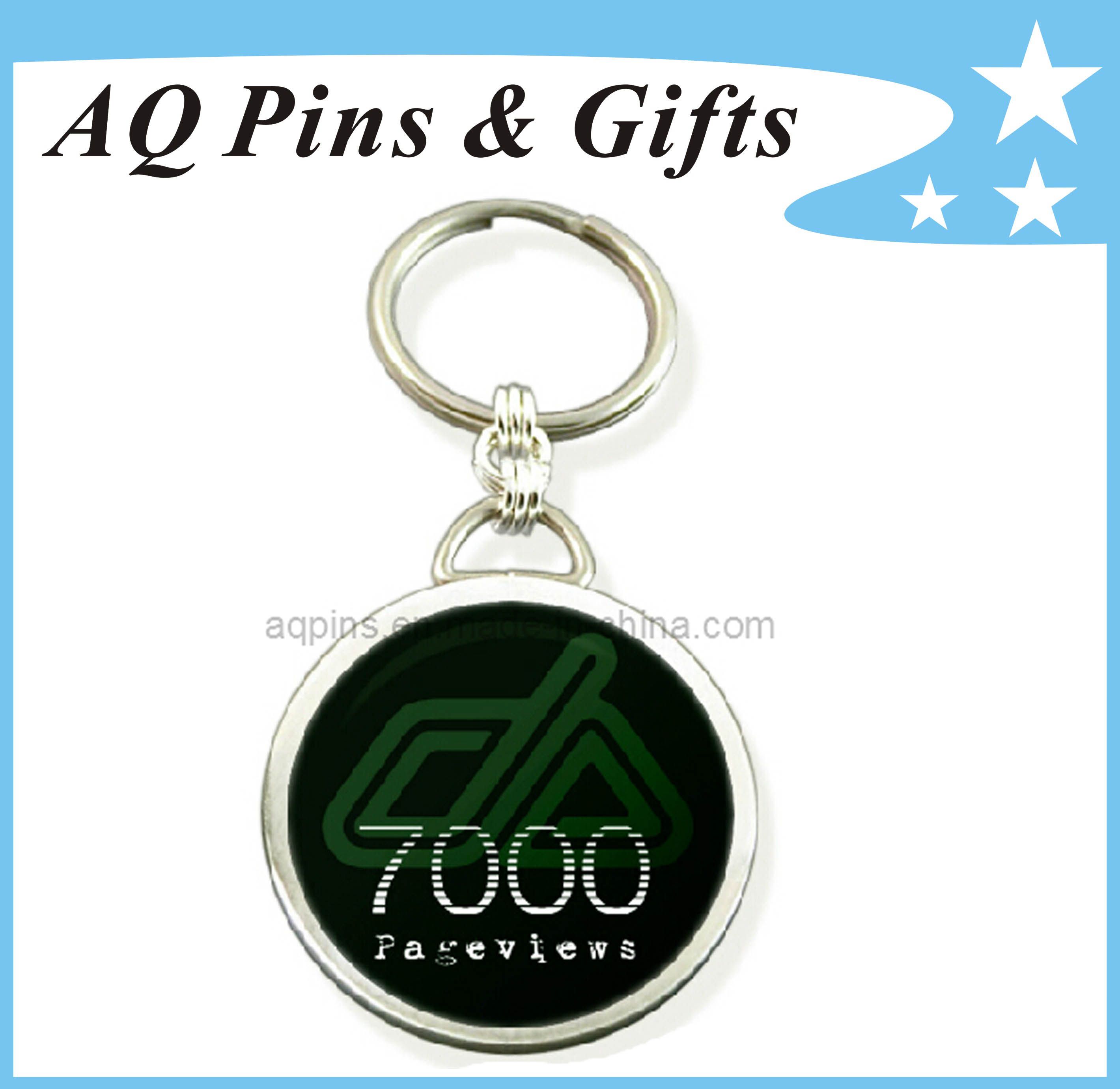 Bronze Key Chain with Soft Cloisonne + Printed