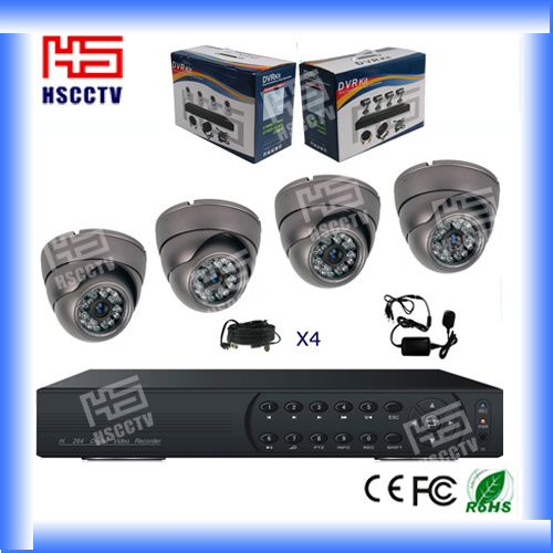 4CH Security Cameras System P2p Cloud Mobile Phone Viewing