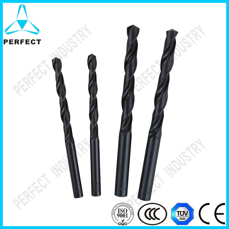 Black HSS W9341 Roll Forged Round Shank Drill Bit