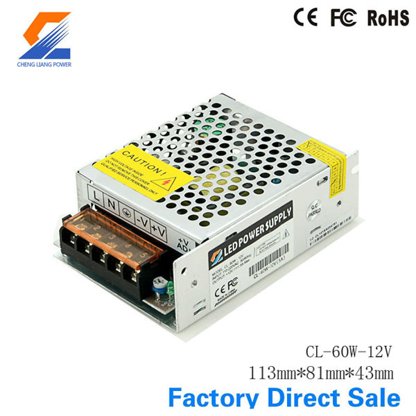 60W 12V Nonwaterproof LED Switch Mode Power Supply