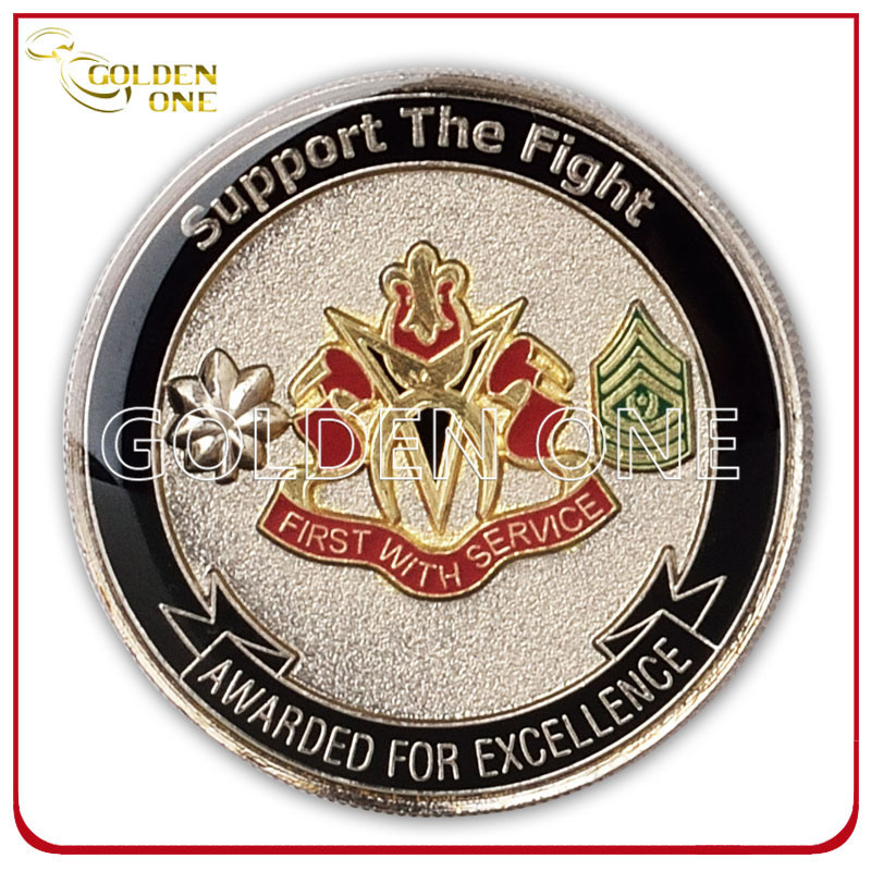 Epoxy Coated Stamped Two Tone Finish Challenge Coin