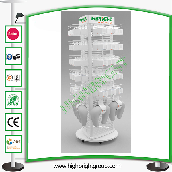 3-Sided Rotating Gridwall Display Stand