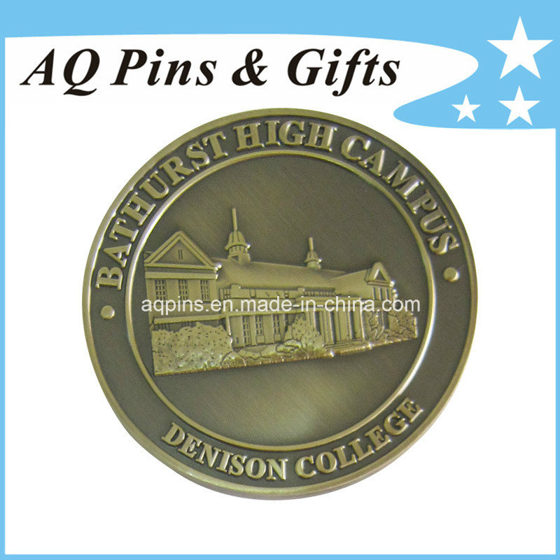 Souvenir Coin with Antique Bronze Plating No Colour, Challenge Coin