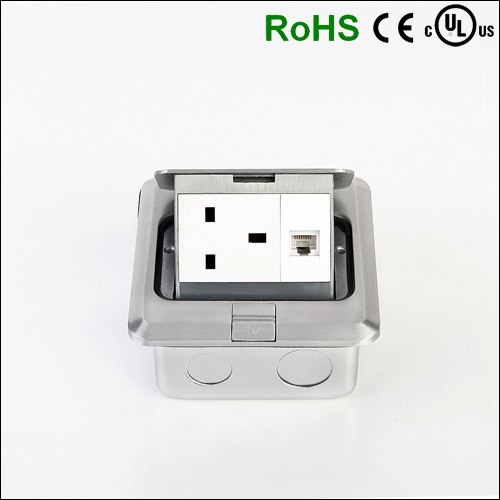 IP44 Waterproof Aluminum Single Pop up Type 13A British Floor Socket