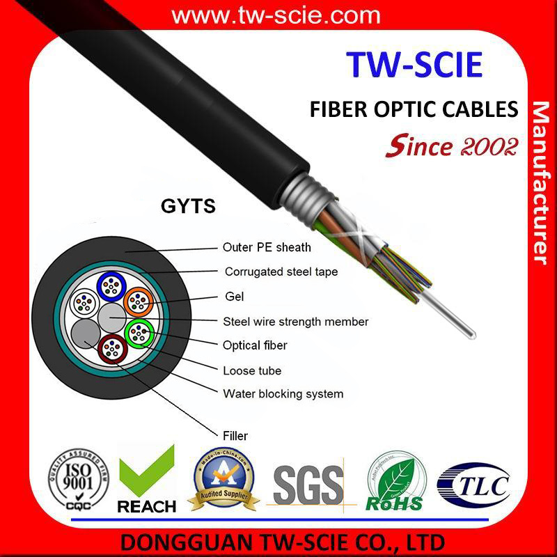 2-288 Core (GYTS) Steel Tape Light Armored Optical Fiber Cable