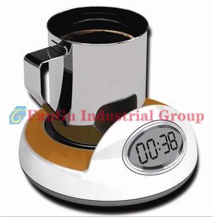 4 Ports USB 2.0 Hub. & Mug Cup Coffee Warmer Heater with Calendar / Clock