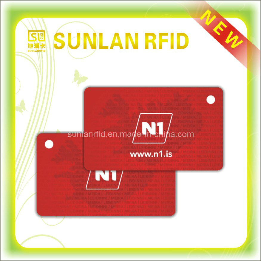 Red Smart Card with Drill Hole