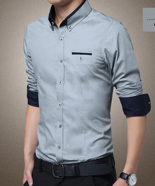 100% Cotton Casual Long Sleeve Mens Shirt (WXM936)