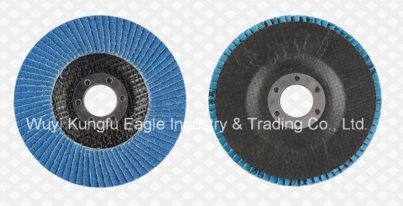 4'' Zirconia Alumina Oxide Flap Abrasive Discs (fibre glass cover 22*13mm)