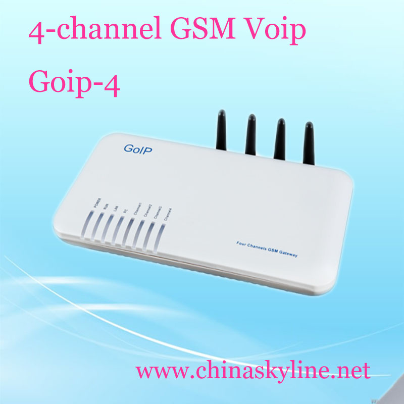 4 Channel GSM VoIP Gateway, Support Asterisk Software (GoIP 4)