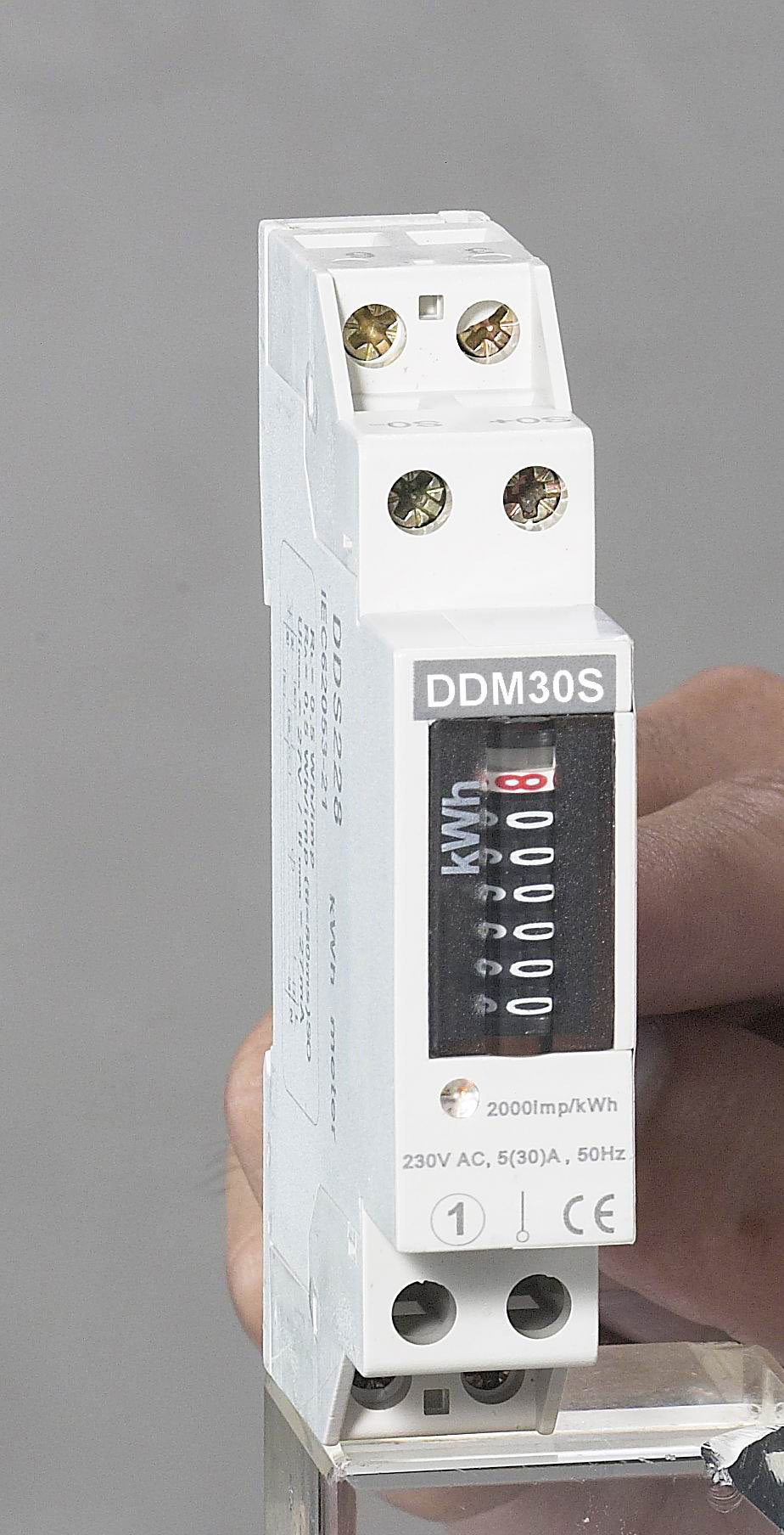 Single Phase DIN-Rail Electronic Power Meter (Ddm30s-Cyclomer Display)