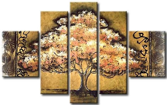 Landscape Gold Leaves Oil Painting