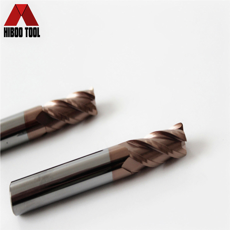 Four Flutes Tisin Coated HRC55 Carbide Cutting Tools for Metal