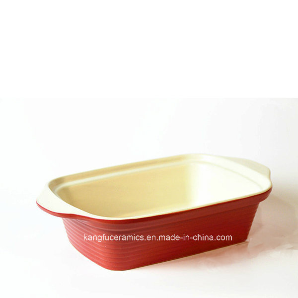 Customized Two Handle Ceramic Bakeware