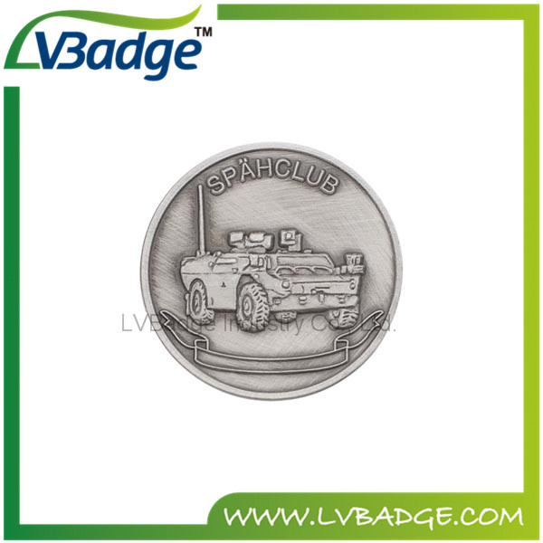 Factory Price OEM Custom Antique Silver Challenge Coin for Souvenir Gifts