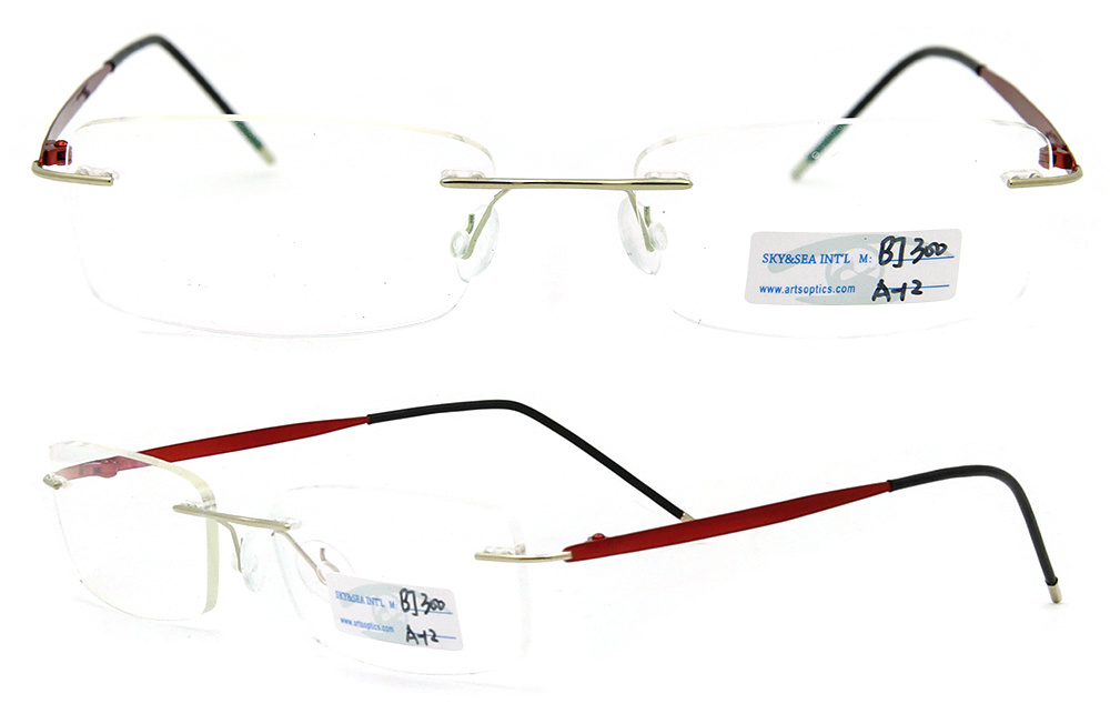 2012 Optical Eyewear /Titanium Rimless Eyeglasses /New Models of Glasses Frames (BJ12-300)