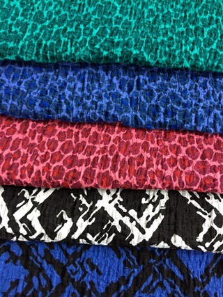 Colorful Printing Lace Fabric