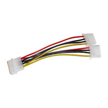 Computer 4 Pin Molex Power Supply Y Splitter Cable
