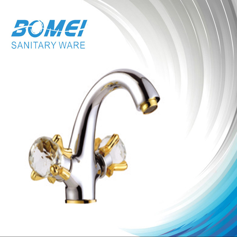 Double Handle Bath Mixer Brass Body Brass Cartridge Faucet (BM56103)