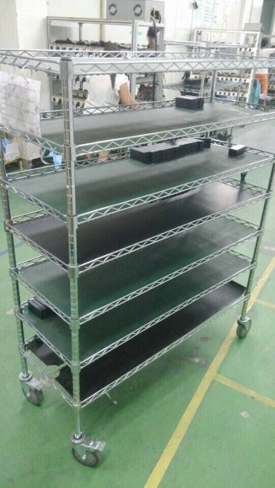 Wire Mesh Display Stand with Caster