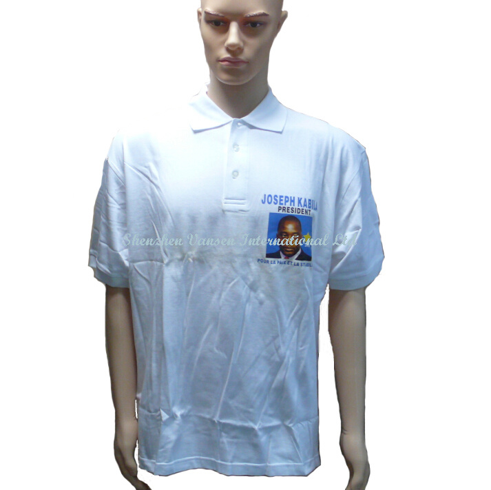 Advertise Sublimation Print Logo Polo T Shirt for Male