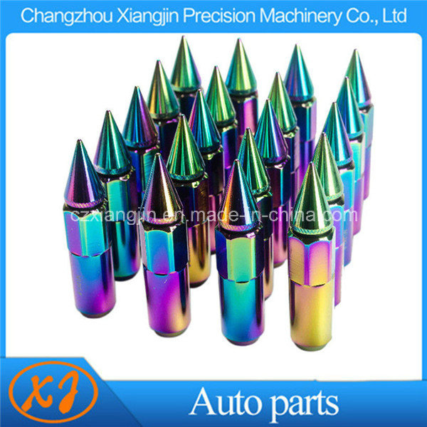 20 PCS M12X1.5 Neo Chrome Spiked Extended Tuner Lug Nuts