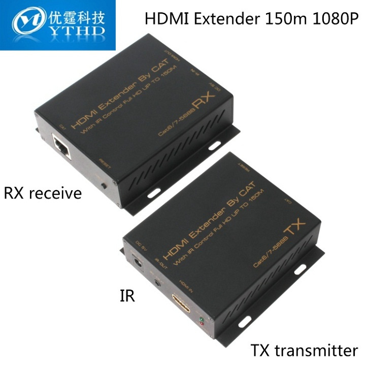 HDMI-Cat-HDMI Extender 150m by Signal Over CAT6/7