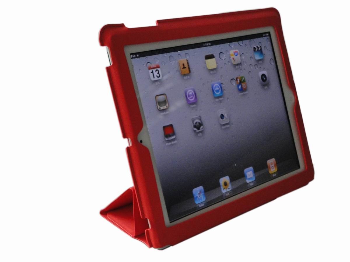 Soft Leather Case with Smart Cover for iPad 3