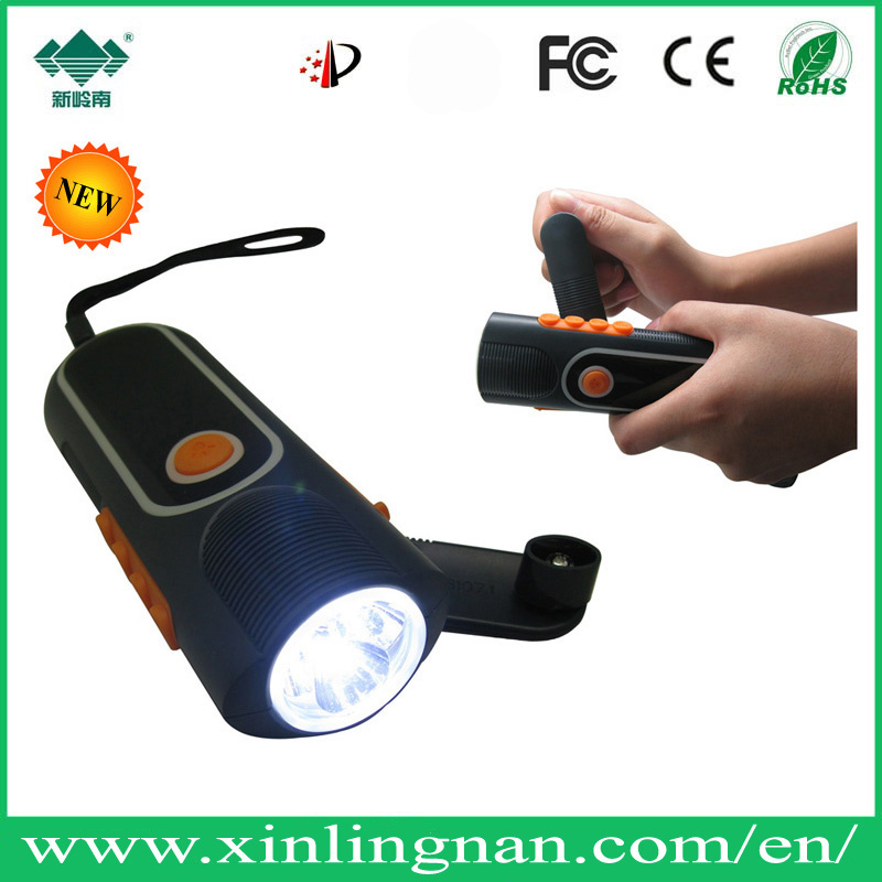 Mini Crank Torch with Digital Radio - Hot