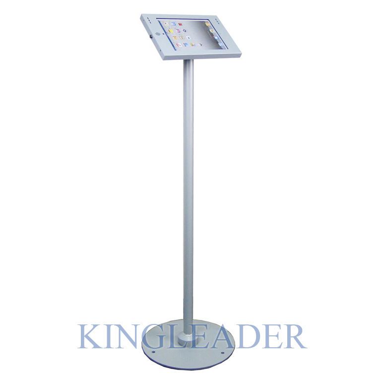 Stylish iPad Metal Kiosk Enclosure and Thin Long Column Stand