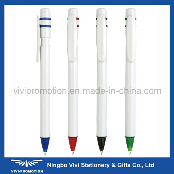 Cheap White Plastic Ball Pen for Giveaways (VBP267)
