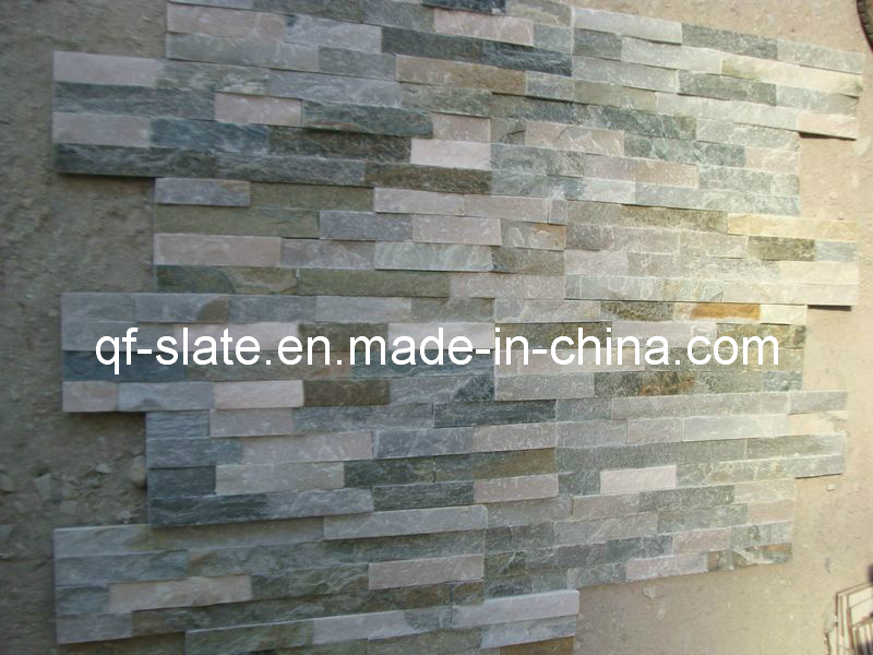 Cheap P014 Gold- Beige Stacked Slate for Wall Cladding Stone