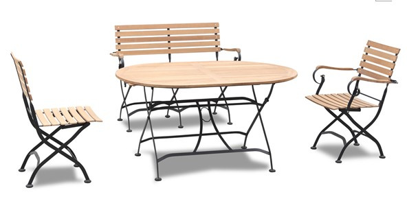 Patio Furniture/ Garden Iron Foldable Table and Chair Sets (BZ-DS011)