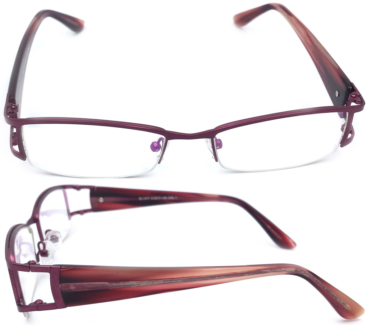 Classic Metal and Acetate Optical Frame Eyeglass and Eyewear (W022)