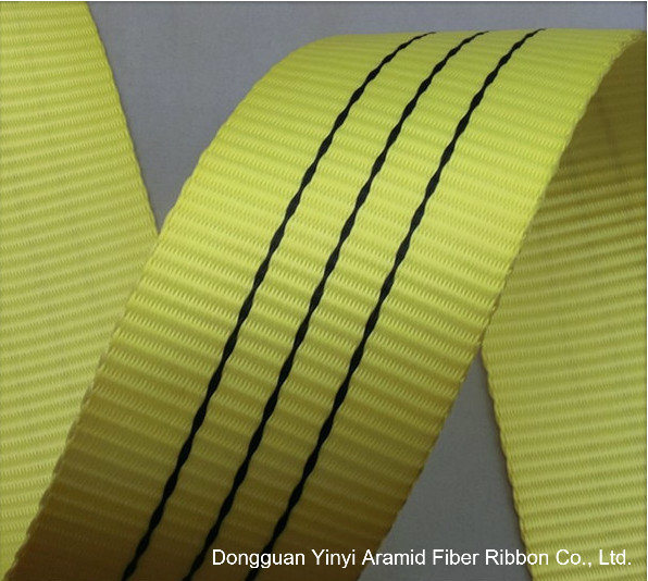 10cm Yellow Polyester Lifting Webbing Belt