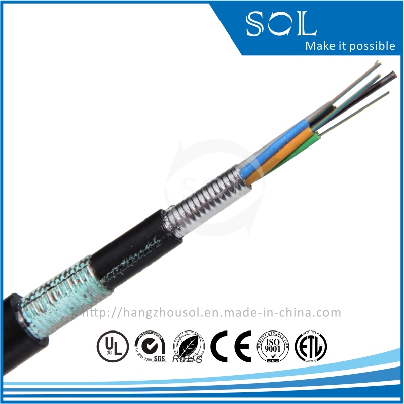 Outdoor GYSTA53 Single Mode Apl-PE Sheath Optical Fiber Cable