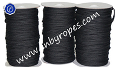 3 Strand Solid Black Braided Polyester Rope/ Cord Strength for Sale