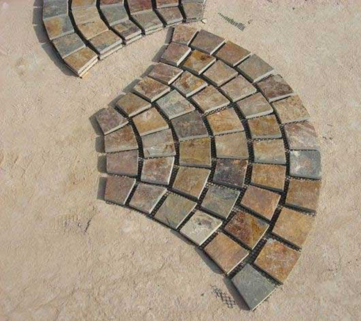 Fan- Shape Slate Tile, Rusty Slate Tile for Paving, Flooring