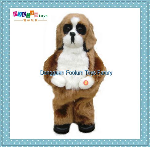 Plush New Electrical Friendly Dog Toys From China Supplier (FLWJ-0028)