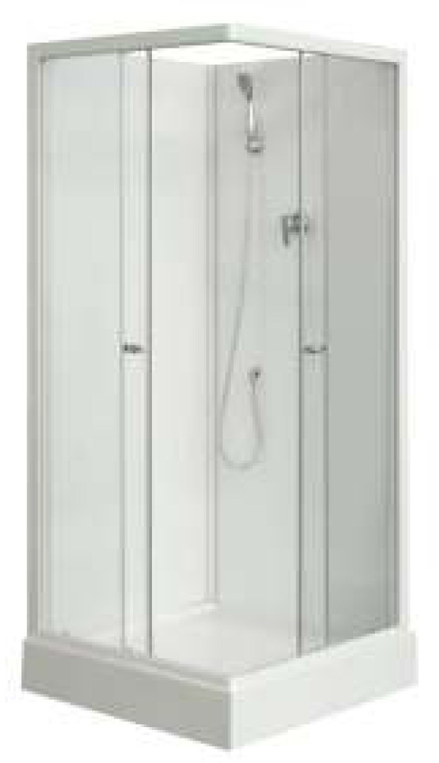 White Alum Frame Square Shower Tray Shower Room (AS6062)