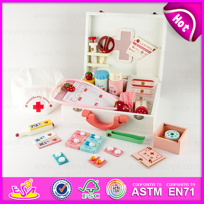 2015 New Type Wooden Toy Doctor Kit for Kids, Educational DIY Doctor Play Set Toy, Role Play Toys Doctor Play Set on Sale (W10D011)