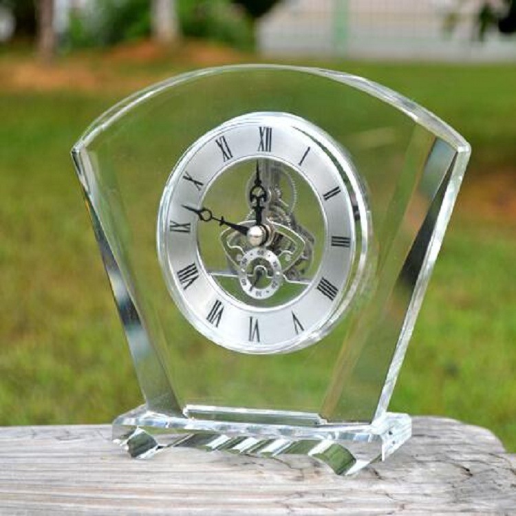 K9 Crystal Glass Clock for Decoration