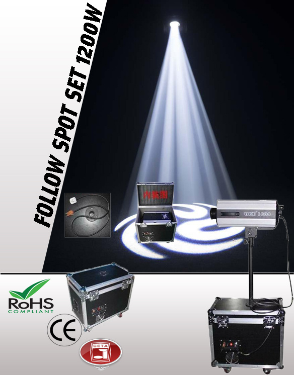 1200W Mini Follow Spot Light Set