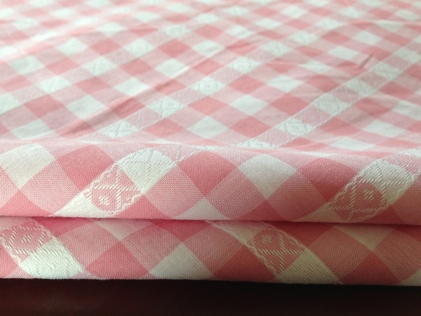 Red Check Yarn Dyed Dobby Fabric Curtain/Table Cloth