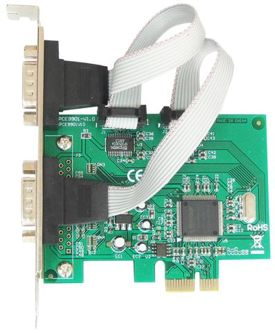 PCI Express to Serial 2-port Controller Card