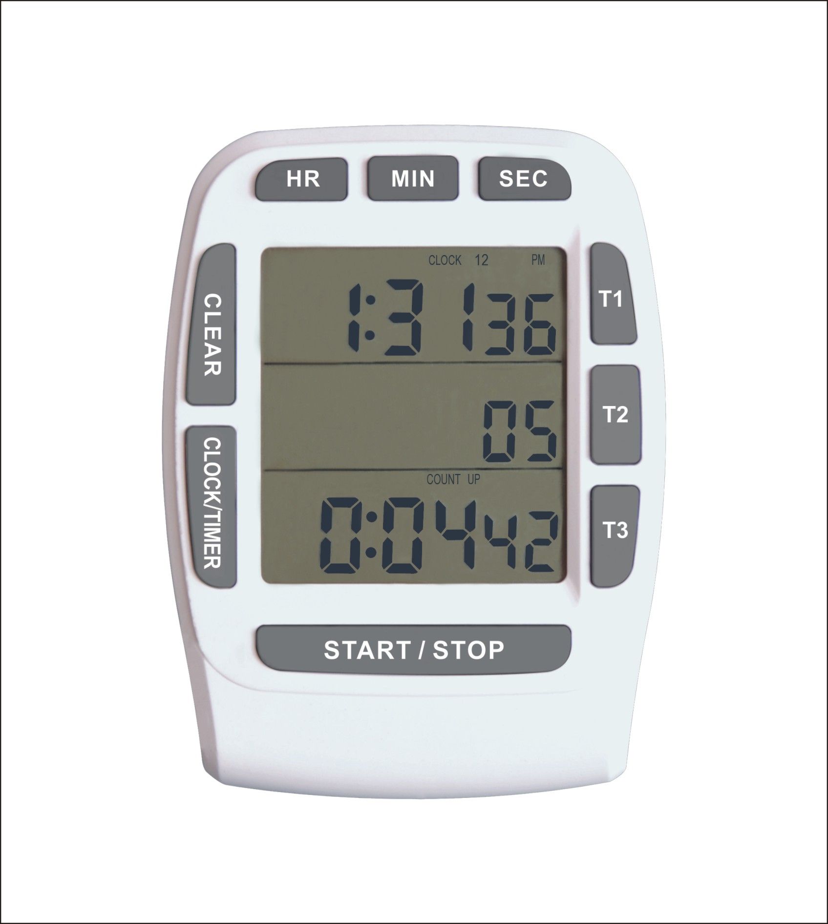 Digital Timer Large LCD 3 Channel Digital Kitchen Count Down/up Timer