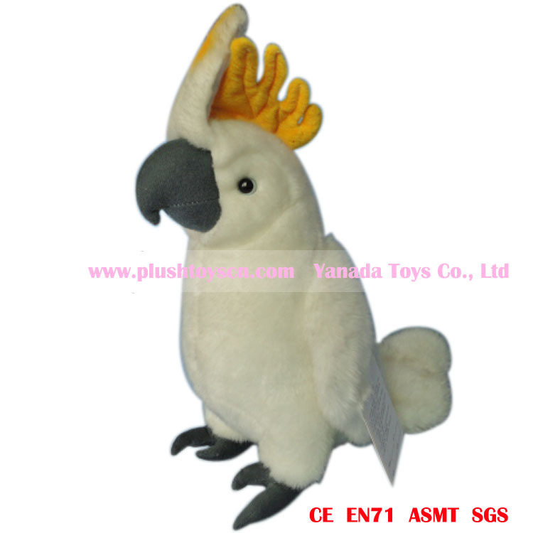 34cm White Parrot Plush Animal Toys
